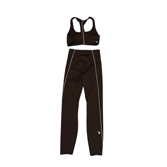VUORI Lunar Stripe MATCHING SET Espresso Brown Sporta Bra & Legging Small - Picture 6 of 11
